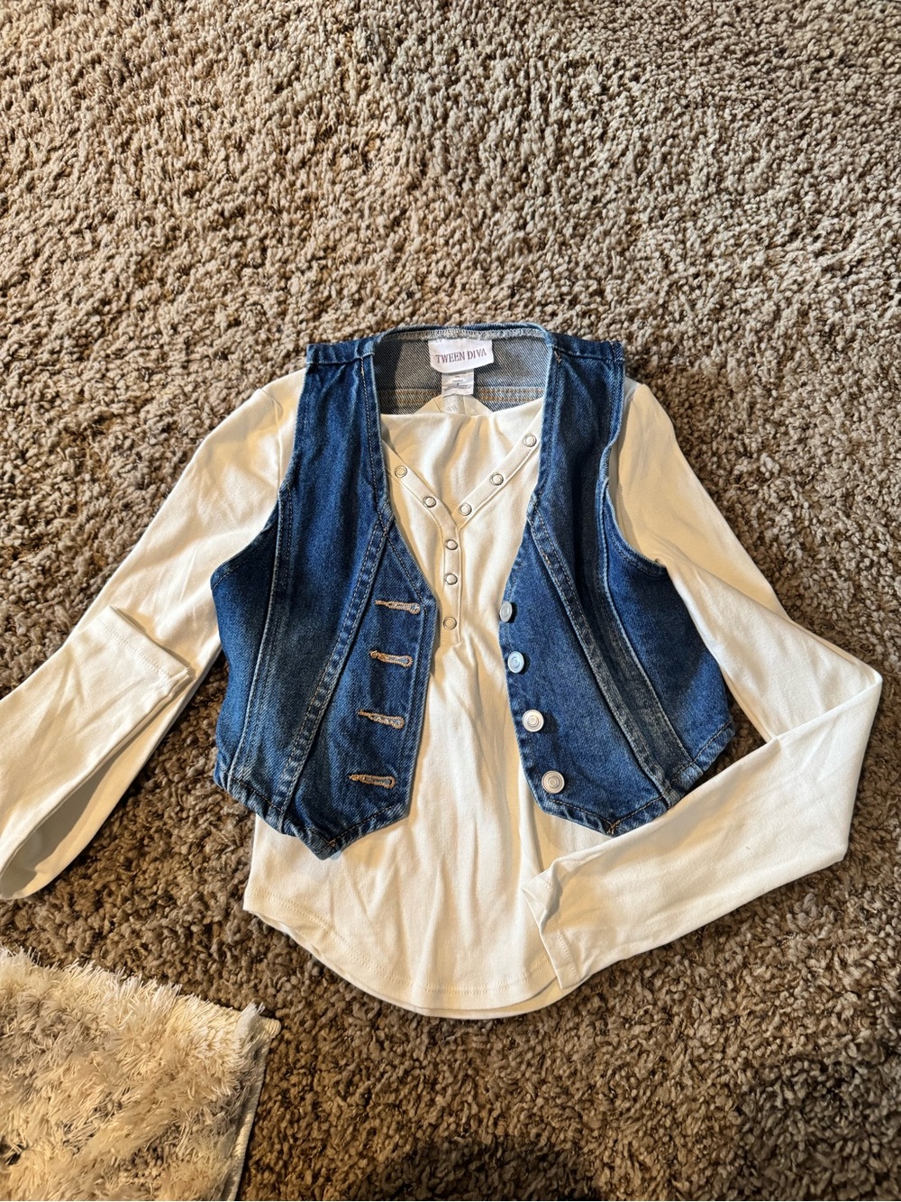 Tween Diva Dark Blue Denim Vest